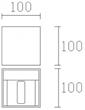 Kub aplique de pared bidireccional.Grok